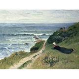 Young Breton Girl Stretching Out on the Cliffs Toulhors Poster Print by Henry Moret (18 x 24)