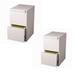 Value Pack (Set of 2) 2 Drawer Mobile File Cabinet in White