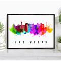 Pera Print Las Vegas Skyline Nevada Poster Las Vegas Cityscape Painting Unframed Poster Las Vegas Nevada Poster Nevada Home Office Wall Decor - 8x10 Inches