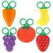 5 Pcs Fruit Shape Scissors Safety for Kids Ages 3-5 Cartoon Children Fridge Magnets School Toddler