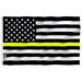 Anley Fly Breeze 3x5 Foot Thin Yellow Line USA Flag - American Honoring 911 Operators Police Dispatchers Flags Polyester