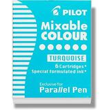 2 PACK: Pilot Parallel Pen Ink Refill Calligraphy Pen Turquoise 6/Pack (77311)