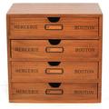 TFCFL 4 Layers of Drawer Wooden Storage Cabinet Vintage Wooden Desktop Storage Box Drawer Cabinet for Cosmetic Jewelry Organizer