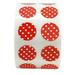 Red with White Polka Dot Circle Stickers | 0.5 Inch Round | 1 000 Pack