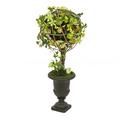 National Tree Company Artificial Single Ball Topiary Green Decorated with Flower Blooms and Pastel Eggs Vine Spring Collection 26 Inches
