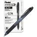 Pentel EnerGel-X Retractable Gel Pens Medium Pen Point - 0.7 mm Pen Point Size - Refillable - Black Gel-based Ink - Black Barrel