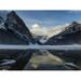 Rugged Mountains & Lake Louise Banff National Park - Lake Louise Alberta Canada Poster Print by Keith Levit 17 x 13