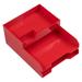 JAM Paper & Envelope Stackable Desktop Trays Red Office Desk Supply & Paper Organizer Set 1 Top Tray & 2 Letter Trays/Pack