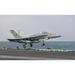 Persian Gulf October 31 2011 - An F/A-18C Hornet taking off from the flight deck of USS George H.W. Bush Poster Print (36 x 21)