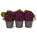 Nearly Natural Fall Hydrangea Artificial Arrangement in Metal Planter