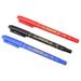 Indelible Marker Pen Oil Marker Pen Marking Pen Extra Fine Line Pen 3Pcs Small Double Headed Marking Pen Line Marker CD Stroke Oil Pen Red Blue Black