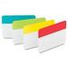 4Pc Post-it Tabs Durable File Tabs 2 x 1 1/2 Red/Yellow/Green/Blue 24/Pack