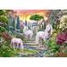 Classical Garden Unicorns Poster Print by Jan Patrick (18 x 9)