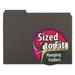 Smead Interior File Folders 1/3-Cut Tabs: Assorted Letter Size 0.75 Expansion Black/Gray 100/Box (10243)