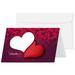 Jumbo Happy Valentineâ€™s Day Cards and Envelopes Beautiful and Romantic Love Red and White Hearts Greetings for Husband Wife Boyfriend or Girlfriend | 8.5 x 5.5â€� (When Folded) | 2 Per Pack