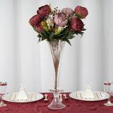 Efavormart 2 Bushes | 14 Pcs Wine Peony Artificial Silk Flower Bouquets Vintage For Wedding Home Floral Arrangement