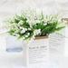 10pcs Artificial Lily of The Valley Flowers White Faux Wind Chime Orchid for Home Garden Party Wedding Bouquet Decorations