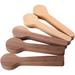 JOKAPY 5Pcs Wood Carving Spoon Blank Kit Beech and Walnut Unfinished Wooden Spoon Portable Wood Carving Block Wooden Whittling Art Supplies for Beginner Expert DIY Wood Craft