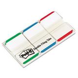 2PK Post-it Durable File Tabs 1 x 1 1/2 Striped Assorted 66 Tabs