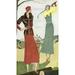 Two Lady Golfers. Art Deco Poster Print By Mary Evans Picture Librarypeter & Dawn Cope Collection (24 X 36)