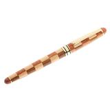 Polished Rosewood Mosaic Grid Rollerball Pen Writing Tools Gift for Kids