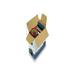 1PK FEL0002501 STOR/FILE Medium-Duty Strength Storage Boxes Letter/Legal Files 12.25 x 16 x 11 White/Blue 4/Carton