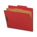 Nature Saver Letter Recycled Classification Folder - 8 1/2 x 11 - 2 Fastener Capacity for Folder - 1 Divider(s) - Bright Red - 100% Recycled - 10 / Box | Bundle of 5 Boxes