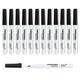 TWOHANDS Dry Erase Markers Ultra Fine Tip 0.7mm Low Odor Extra Fine Point Black Whiteboard Markers for kids School Office Home or Planning Whiteboard 12 Count 20536