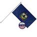Vermont State Flag and 6ft Flagpole with Wall Mounting Bracket - 3ft x 5ft Knitted Polyester Flag State Flag Collection Flag Printed in The USA