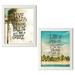 Gango Home Decor Contemporary Live Travel Adventure & Live in the Sunshine by Misty Michelle (Ready to Hang); Two 12x16in White Framed Prints