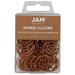 JAM Paper Round Paper Clips Rose Gold 1 in 50/Pack