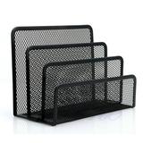 Black Mesh Letter Sorter Mail Business Document Tray Desk Office File Organiser Holder