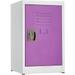 AdirOffice 24â€� Steel Metal Locker 1-Tier Storage Cabinet with Key & Hooks Purple