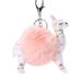 Cute Faux Rex Rabbit Hair Alpaca Pendant Key Ring Holder Keychain Bag Decor