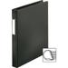 Business Source Slanted D-ring Binders 1 Binder Capacity - 3 x D-Ring Fastener(s) - 2 Internal Pocket(s) - Chipboard Polypropylene - Black - PVC-free Non-stick Spine Label Gap-free Ring Non-glar