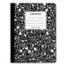 Quad Rule Composition Book Quadrille Rule Black Marble Cover 9.75 X 7.5 100 Sheets | Bundle of 2 Each