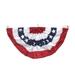 Malisata 1.5*3 Feet American Half Fan Banner States Semi-Round Flag USA Pleated Fan Flag Stars & Stripe