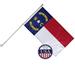 North Carolina State Flag and 6ft Flagpole with Wall Mounting Bracket - 3ft x 5ft Knitted Polyester Flag State Flag Collection Flag Printed in The USA