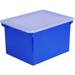 Plastic File Tote Letter/legal Files 18.5 X 14.25 X 10.88 Blue/clear | Bundle of 5 Each