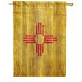 America Forever New Mexico State Flag 28 x 40 Inch Double Sided Outdoor Yard Decorative USA Vintage Wood State of New Mexico House Flag Made in the USA