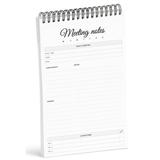 Inkdotpot To Do List Notepad 6 X 9 Paper Stationery Classic White Meeting Notes Planner Spiral Notepad Daily Checklist- Motivational Organizer Planner List Pad- Notepad Tear Off (50 Sheets)