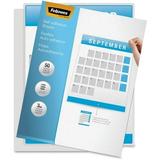 Fellowes Self Adhesive Laminating Sheets Letter 3mil 50 pack Sheet Size Supported: Letter - Laminating Pouch/Sheet Size: 9.25 Width x 3 mil Thickness - Type G - Glossy - for Document Photo - Self