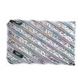 ZIPIT Metallic Large Pencil Case for Girls Large Capacity Pouch Holds up to 60 Pens Made of One Long Zipper! (Silver-Rainbow)