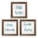 Gango Home Decor Contemporary Sweet Baby Boy I IV & VI White Wood Sq by Jenaya Jackson (Ready to Hang); Three 12x12in Gold Trim Framed Prints