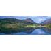 Reflection of hills in a lake Grasmere Lake District Lake District National Park England Poster Print (27 x 9)