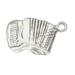 Sterling Silver 20 1.2mm Box Chain 3D Accordian Musical Instrument Pendant Necklace