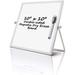 Small Dry Erase White Board Magnetic Desktop Whiteboard 10 x 10 with Stand Portable Double-Sided White Board Easel