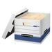 Bankers Box 00789 12.75 in. x 16.5 in. x 10.5 in. STOR/FILE Medium-Duty Letter/Legal Storage Boxes - White/Blue (12/Carton)