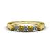 Citrine and Diamond (SI1-SI2 G-H) 7 Stone Wedding Band 1.10 ct tw in 14K Yellow Gold.size 9.0