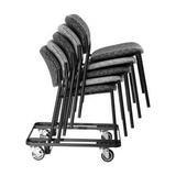 Lorell Stacking Dolly for 4-Leg Stack Chairs Steel - Black - For 10 Devices - 1 Each